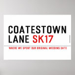 coatestown lane  Posters