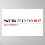 PAXTON ROAD END  Posters