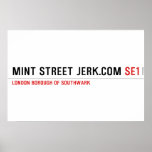 mint street jerk.com  Posters