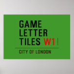 Game Letter Tiles  Posters