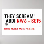 THEY SCREAM'  ABDI  Posters