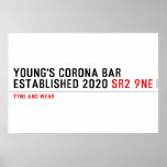 YOUNG'S CORONA BAR established 2020  Posters