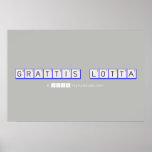 GRATTIS LOTTA  Posters