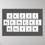 Happy
 Birthday
 Allison  Posters
