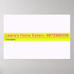 Leena's Home Bakery  Posters