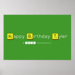 Happy Birthday Tyler  Posters