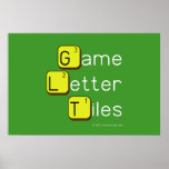Game Letter Tiles  Posters