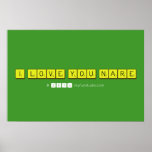 I LOVE YOU NARE  Posters