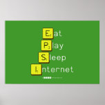 Eat
 Play
 Sleep
 Internet  Posters