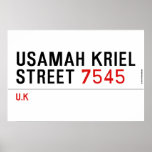 usamah kriel street  Posters
