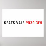 Keats Vale  Posters