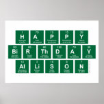 Happy
 Birthday
 Allison  Posters