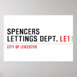 Spencers Lettings Dept.  Posters