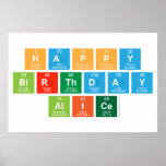 happy
 birthday
 alice  Posters