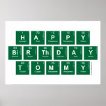happy
 birthday 
 tommy  Posters