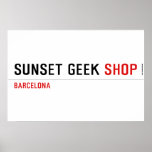 SUNSET GEEK  Posters