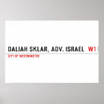 Daliah Sklar, Adv. Israel   Posters