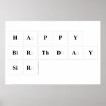 Happy
 Birthday
 Sir  Posters
