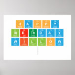 Happy
 birthday
 Willow
   Posters