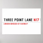 THREE POINT LANE  Posters