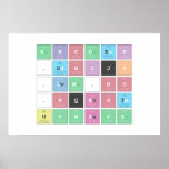 ABC|DEF
 .|GHIJK 
 .|LM.N|O 
 .PQRST
 UVWXYZ  Posters