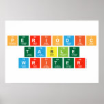 Pe|riodic
 t|a|b|l|e
 Writ|e|r  Posters