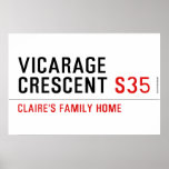 vicarage crescent  Posters