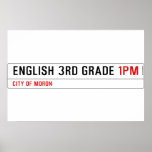 English 3rd grade  Posters