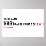 Your Name ishmael Street orange farm dzk 3  Posters