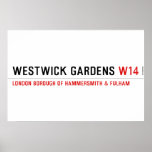 Westwick Gardens  Posters