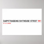 Carpetbagging Shithouse street  Posters