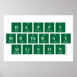 Happy
 Birthday
 Allison  Posters