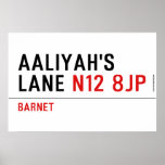 Aaliyah's  Lane  Posters