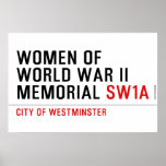 women of world war II memorial  Posters