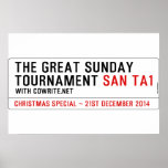 The Great Sunday Tournament  Posters