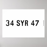 34 SYR 47  Posters