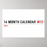 14 month calendar  Posters