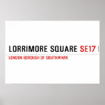 Lorrimore Square  Posters