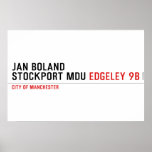 Jan Boland Stockport MDU  Posters