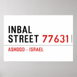 Inbal Street  Posters