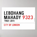 LEBOHANG MAHADY  Posters
