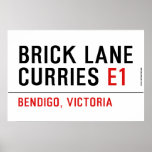 brick lane  curries  Posters