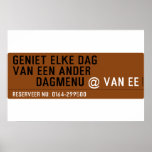 Geniet elke dag van een ander         dagmenu  Posters