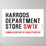 HARRODS DEPARTMENT STORE  Posters