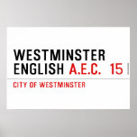 Westminster English  Posters