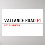 vallance road  Posters