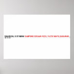 SHAHRIZAL B OTHMAN  Posters
