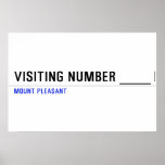 Visiting Number ____  Posters