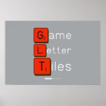 Game
 Letter
 Tiles  Posters