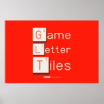 Game
 Letter
 Tiles  Posters